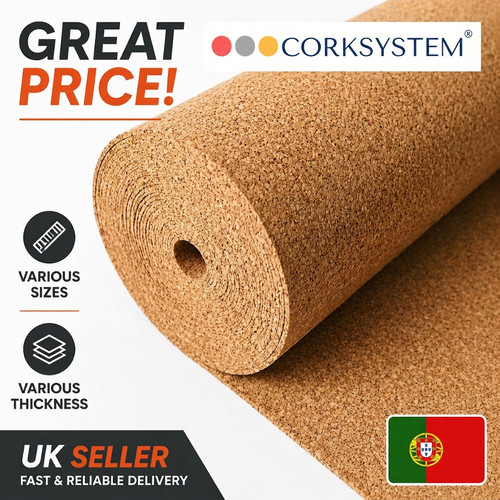 Cork underlay roll various - cork,